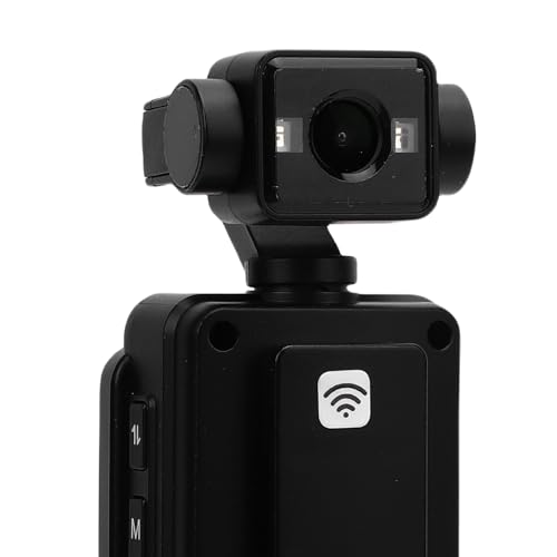 كاميرا فيديو وصوت صغيرة بدقة 1080P HD مع عدسة دوارة 360 درجة وشاشة LCD ملونة بمشبك خلفي للرياضة والاماكن الخارجية وركوب الخيل والسفر من سينيسيسلي