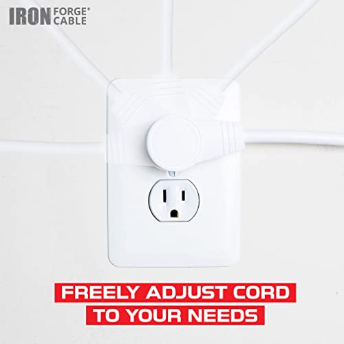 3 Pack Of 6 Ft Rotating Flat Plug Extension Cords - 16/3 Sjt Durable White Electrical Cable, 13 Amp #TOP3