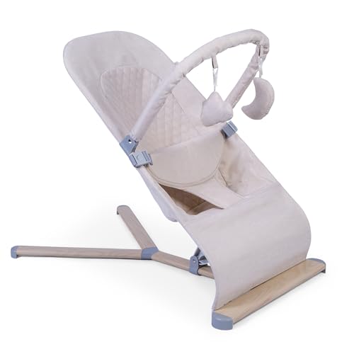Red Kite Baya Bouncer - Ergonomic Self-Bouncing Adjustable Baby Bouncer with Toy Bar (Oatmeal)