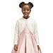 Lilax Little Girls' Knit Long Sleeve Button Closure Bolero Cardigan Shrug 8 Cream