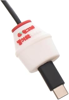 G-Power CB-063 Silicone Cable Bite Protector Designed With Cute Iced Drink Shaped For Charger Cable Protection - White Red