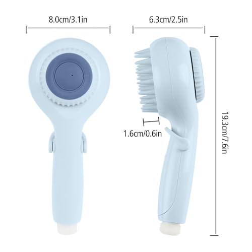 Haustier-Badebürsten-Sprühset, Haustier Duschsprüher, Hundebadebürste mit weicher Bürste und Adaptern für drinnen und draußen, Baden, Pflegen, Massieren und Waschen