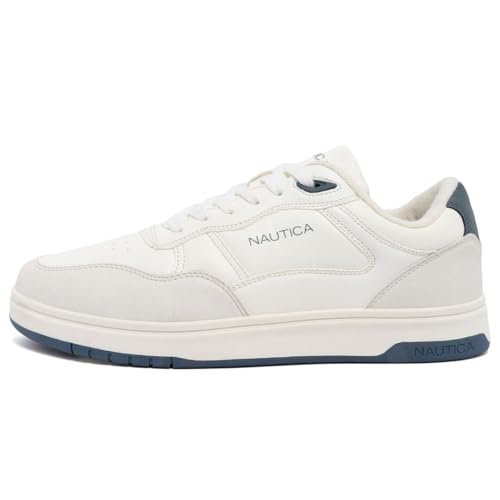 Image of Nautica Men's Casual Lace-Up Sneakers - Classic Low-Top Tennis Fashion Sneakers