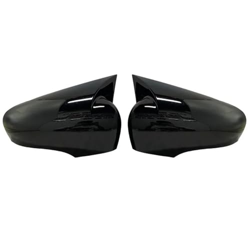 Coque miroir Clio 4 look batwing noir brillant en plastique ABS pour rétroviseurs 2012-2019