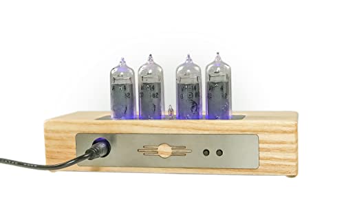 Nixie Tube Clock In A Solid Wood Case, Vintage Soviet In-14 Desk Or Table Clocks (Ash Solid Wood) #TOP5