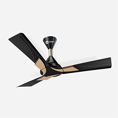 Image of Orient Electric Wendy Ceiling Fan Metallic Black - Gold 48 inch 1200mm (Pack of 2)