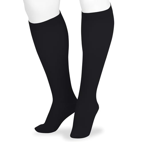 Juzo Soft 2000 15-20mmhg Knee-High Closed Toe Sock with Silicone Top Band, Petite