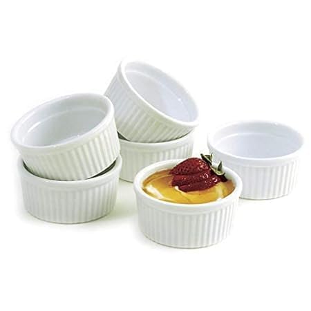 Mirakii White Bone China Ramekin Bowl    150 ml set of 6, For Baking cupcakes, choco lava cake, muffin, creme brulee, souffle dishes. - Image 5 thumbnail