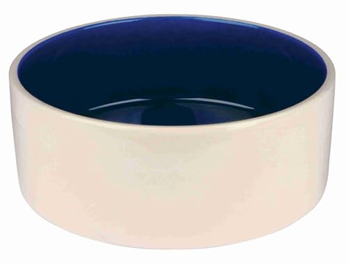 Trixie 2452 Keramiknapf, 2,3 l/ø 22 cm, creme/blau