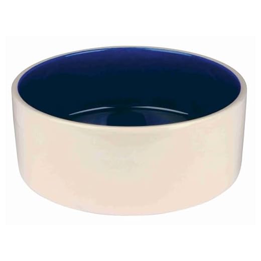 Trixie 2452 Keramiknapf, 2,3 l/ø 22 cm, creme/blau
