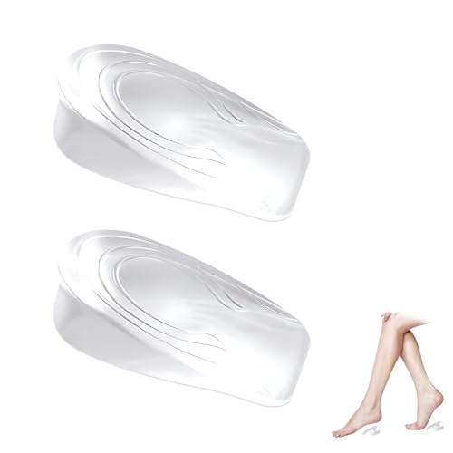 1 Paire Semelle Talon Gel, Talonnette Silicone Semelles de Talon en Silicone Invisibles Augmentation De Hauteur Des Semelles Transparentes Talonettes...