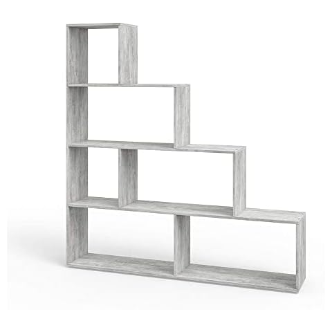 Vicco Treppenregal ASYM Raumteiler Bücherregal Standregal Aktenregal Hochregal Aufbewahrung Regal (Beton) Cover