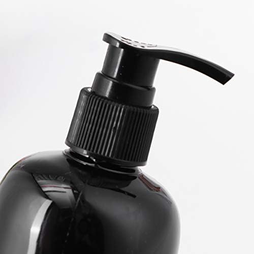 TOPBATHY 4Pcs Shampoo and Conditioner Bottles Pump Dispenser Bottles Empty Soap Dispenser Bottle Refillable Shampoo Lotion Container for Countertop Bathroom Kitchen 500ML (Black+Random Pump Head)