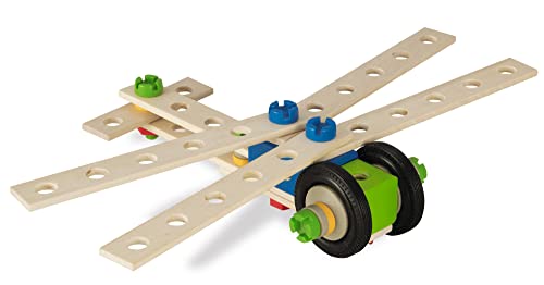 Scooter constructor Eichhorn de madera de haya con 65 piezas para montar 4 modelos 6