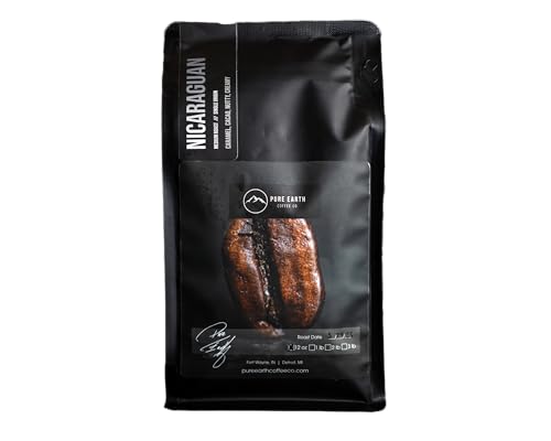 PURE EARTH COFFEE CO. Whole Bean Coffee, Nicaragua Single-Origin ...