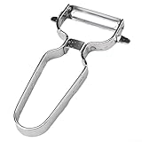 Schäler aus Edelstahl mit ergonomischem Griff für bequeme Obstzubereitung (flache Öffnung S)