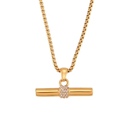Collier T-bar vert en zircon pour sublimer vos tenues de bureau et de soirée
