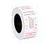Bambalio White Colour Label Rolls with Two Red Lines Border Label Rolls 20 Label Rolls Compatible with All Single Line Labeling Machine