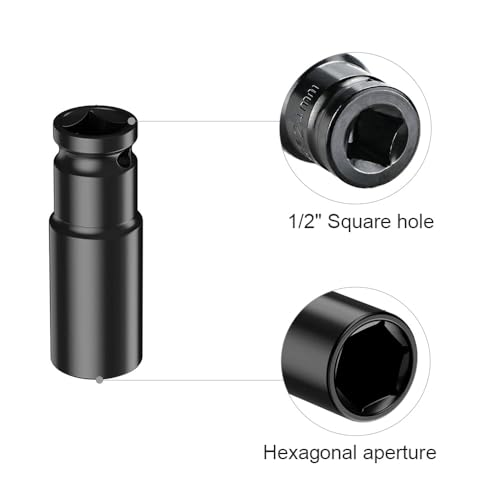 Deep Impact 11pcs 1/2" Drive Socket Set, 10-24mm, with Adapter & Storage Box, for Car & Home Repair 4 Deep Impact 11pcs 1/2" Drive Socket Set, 10-24mm, with Adapter & Storage Box, for Car & Home Repair - Image 4