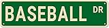konefeco segnali stradali da baseball, decorazione da baseball con segno di baseball, regalo da parete, decorazione da parete per casa/cucina/grotta uomo, cartelli in metallo di qualità 40,6 x 10,