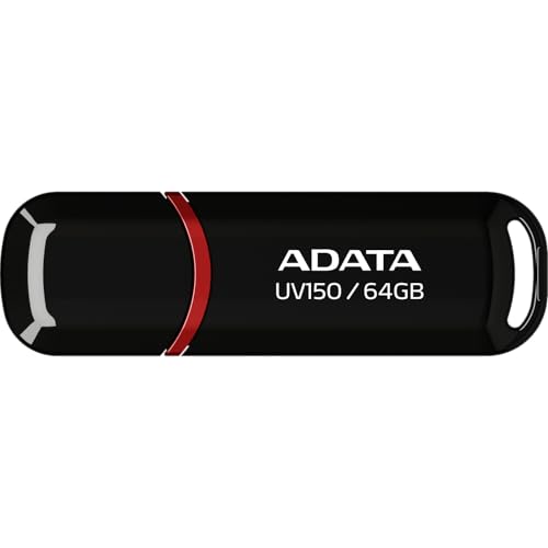 ADATA - Chiavetta 64GB USB3.0 UV150, Nero