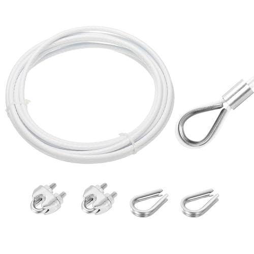 Cable de acero inoxidable 304 plastificado de 6mm antióxido para colgar cargas y decoración