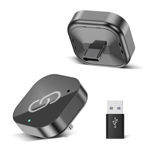 Spedal 2-in-1 Wireless CarPlay & Android Auto Adapter USB-A/C Dongle Wired zu Wireless 5.8GHz WLAN Bluetooth 5.3 Plug & Play kompatibel mit Fahrzeugen ab 2016 (Hochglanz Schwarz)
