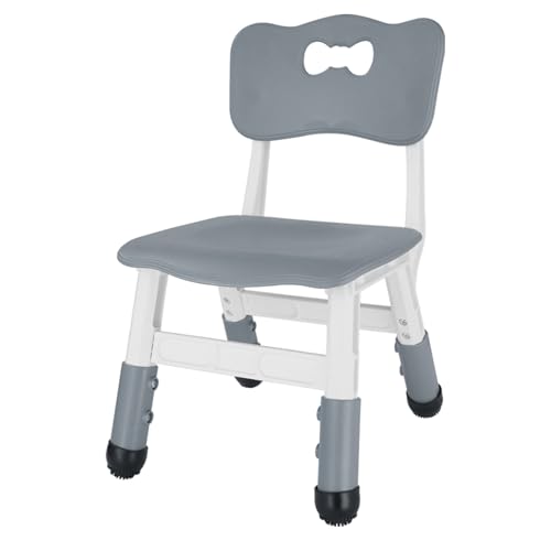 Image of FUNLIO Adjustable Kids Chair (1pc), 3 Level Height Adjustable Toddler Chair for Ages 3-8, Sturdy Child Chairs with Maximum Bearing 220lbs, for Classrooms /Daycares /Homes, CPC & CE Approved - Gray