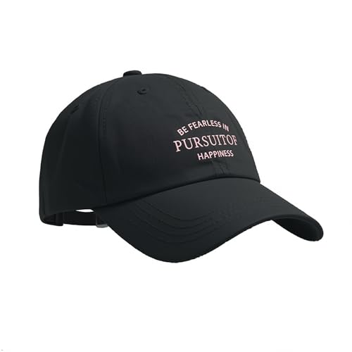 Image of MINISO Fashionable Embroidered Sun Protection Baseball Cap for Men and Women (Black) - Classic Adjustable Cotton Hat