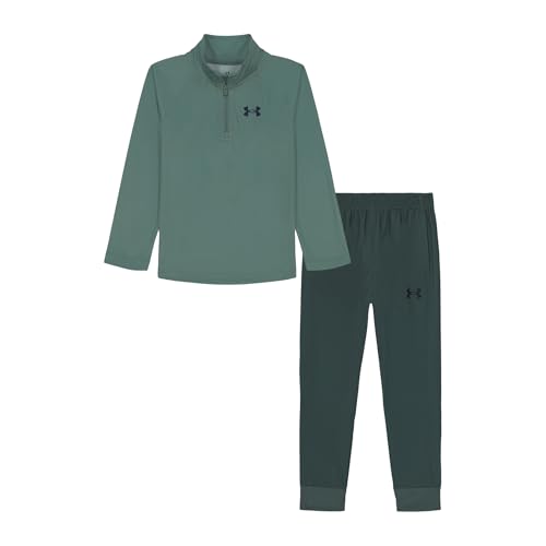 Image of Under Armour Boys' Quarter Zip Pullover Top and Pants Set, Lightweight & Relaxed Fit
