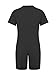 Linjinx Adaptive Clothing for Kids Special Needs Autism Sensory Jumpsuit Anti-Strip Romper Bodysuit with Back Zipper Black 6 Years