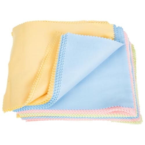 NIYANGLE Paños de Limpieza para Gafas 100 Unidades Caja de Color Claro Toallitas Portátiles Reutilizables para Limpiar Gafas, Pantallas y Dispositivos Electrónicos sin Pelusa ni Rayas