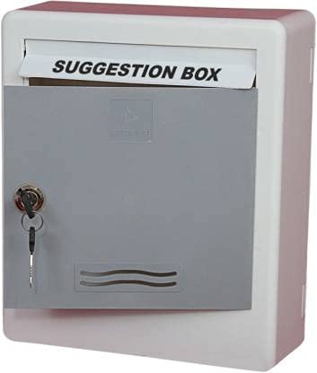 Aura Plast All in 1 Multipurpose Letter Box/Suggestion Box/Complaint Box/Donation Box with Lock Table Top or Wall Mounted- Grey Color-image-34
