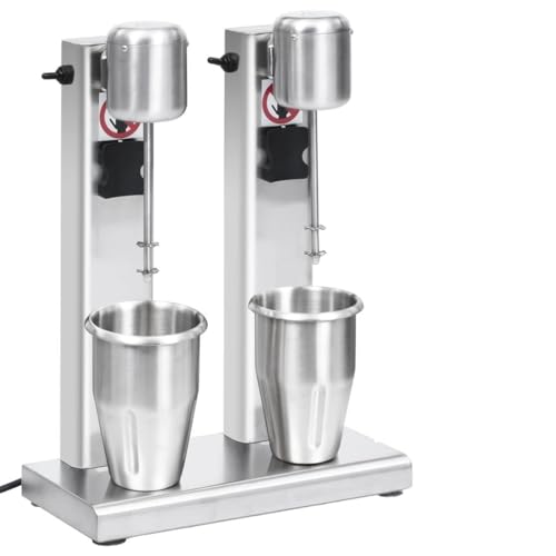 Ordellia Batidora de batido con dos vasos de acero inoxidable, 2 L, 160 W, batidora para batidos, puré, sopas, salsas, bares, restaurantes y cocina