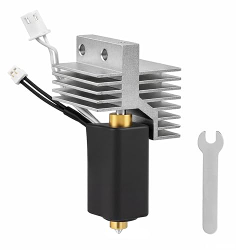 Upgrade Keramik Hotend für Elegoo Centauri Carbon Ceramic Hotend Druckkopf Extruder Hot End mit 0,4 mm gehärtetem Stahl-Düse Kühlkörper Heizelement für Elegoo Centauri Carbon 3D Drucker