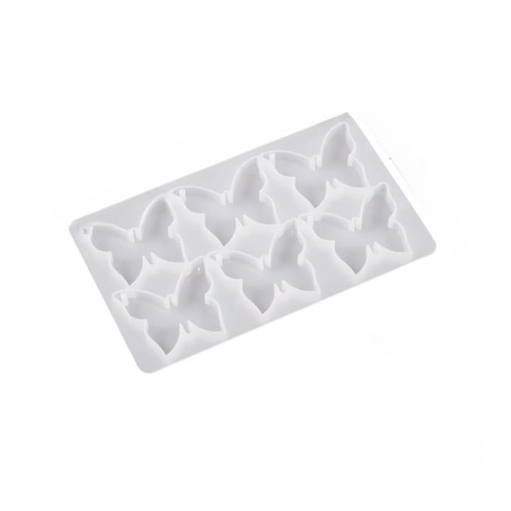 6 Cavity Butterfly Shape Resin Art Silicone Casting Mould Keyring Epoxy Mold Silicone Jewelry Molds DIY Coaster Molds Butterfly Shape (Pack of 1)-image-32