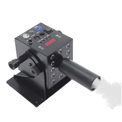 Máquina de chorro de CO2 LED de 250 W para bar, DJ y fiesta, máquina de humo, máquina de niebla con ajuste multiángulo y control DMX de 6 canales miniatura 1