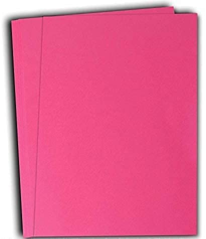 Hamilco Colored Cardstock Paper 11" x 17" Fuchsia Pink Color Card Stock Paper 50 Pack