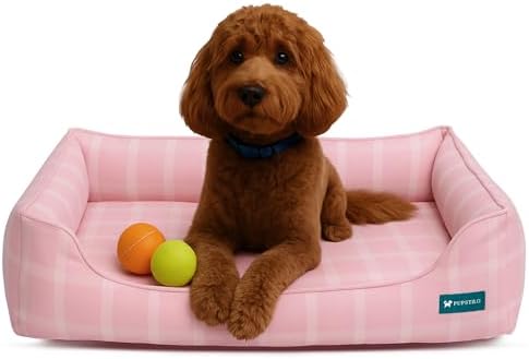 Orthopedic Bolster Dog Bed – CertiPUR-US Foam, Recycled Polyester...
