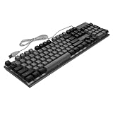 Clavier de jeu filaire : il convient à une utilisation professionnelle, bureau, à la maison et aux jeux de sports électroniques, clavier USB