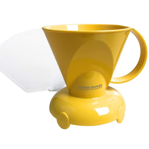 Clever NEW Yellow Coffee Dripper Coffee Maker Safe BPA Free Plastic Hassle-Free Ways Make Manual Pour Over Coffee & Cold Brew