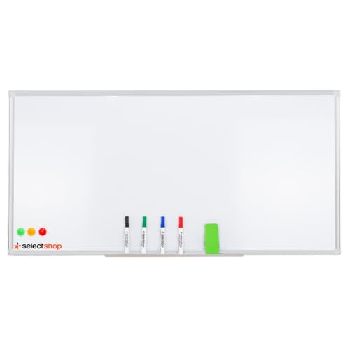 Consejos para Comprar Pizarras y tableros recordatorios los 5 mejores. 46 SELECTSHOP Pizarron Blanco Pizarron Magnetico Con 3 Imanes 4 Marcadores y 1 Borrador Pintarron Blanco Infantil Empotrable Pizarra Con Bandeja Para Rotuladores Uso Vertical U...