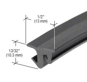 CRL-U.S. Aluminum NP225 Black EPDM Universal Storefront Gasket - 500 ft500' Roll