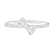 ORROUS & CO Legacy Collection Women's 18K White Gold Plated Cubic Zirconia Bow Ring, 9