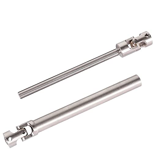 CENPEK 2 Stück Universal-Edelstahl-Mittelantriebswelle Dogbone 110 mm-155 mm, Upgrade passend für Tamiay RC4WD D90 SCX10 SCX0016 Off-Road RC Crawlers Car