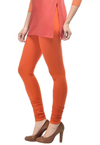 Image of Frenchtrendz Women's Cotton Spandex Stretchable Mid Rise Slim Fit Churidar Leggings Pull On