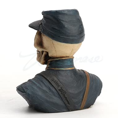 Veronese Design 2 1/8 Inch Civil War Skeleton Union Army Soldier Resin Half Bust