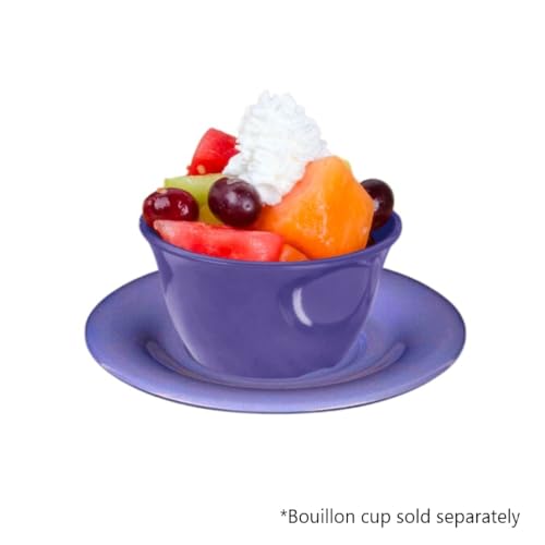 TrueCraftware- 5-1/2” Saucer Melamine Purple Color Set of 12 for Bouillon Cup/Mug Cup - Dishwasher Safe Break-Resistant Appetizer Dessert Plates Coffee Cup Saucers Drinkware Home Cafe
