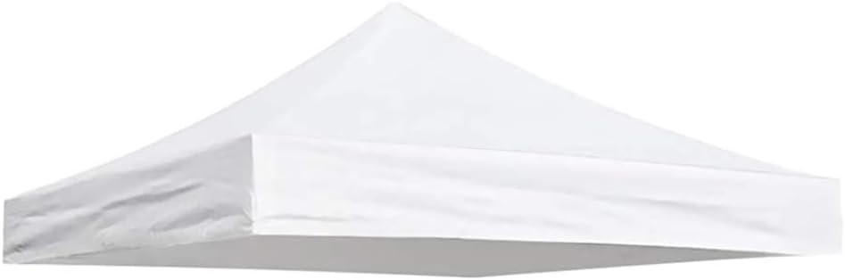 Canopy Replacement Cover 118.11x118.11in 420D Oxford Cloth Waterproof Replacement Gazebo Covers Sunshade Canopy Cover for Outdoor Garden White (Top Only)