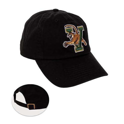 Desert Cactus University of Vermont Baseball Hat UVM Catamounts Brimmed Embroidered Hats Cap Adjustable Cloth Strap Adult (Style B) Black